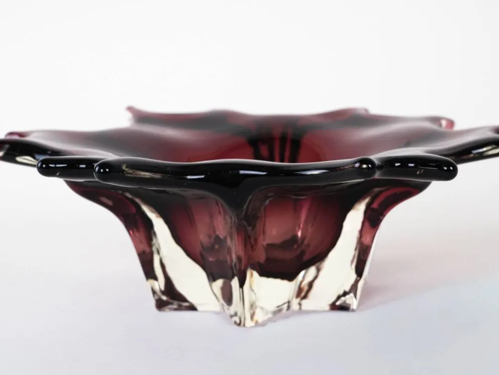 Plateau en verre, design italien, années 1970, fabriqué en Italie