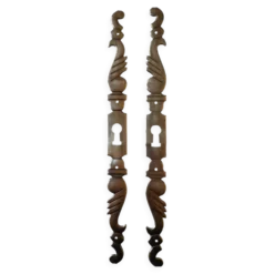 platine de serrure porte de meuble laiton années 50