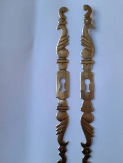 platine de serrure porte de meuble laiton années 50