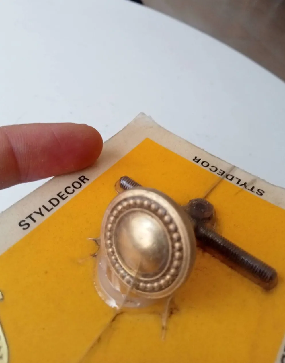Poignée bouton de meuble vintage style Louis XVI doré à l' or fin