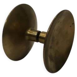 Poignée de porte en laiton en verre rétro des années 70 80 style Hollywood Regency antique vintage