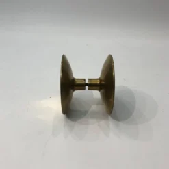 Poignée de porte en laiton en verre rétro des années 70 80 style Hollywood Regency antique vintage