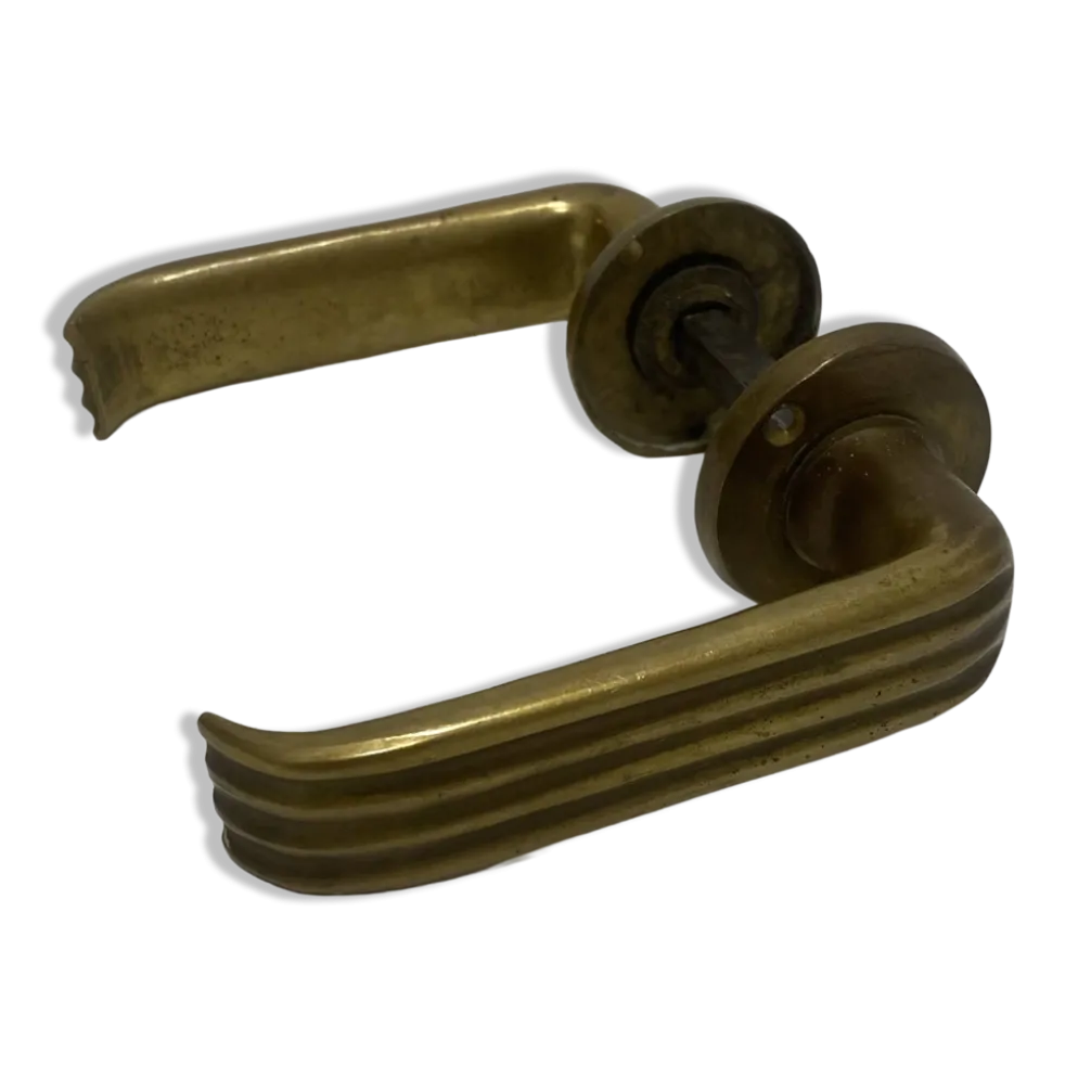 Poignée de porte en laiton Gio Ponti Art Déco années 1930 architecture italienne du milieu du siècle