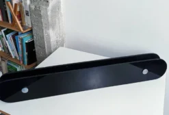 Poignée de porte vintage verre massif grand format