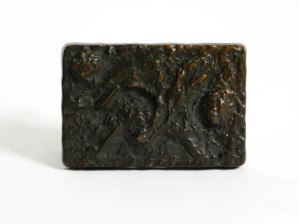 Poignée de poussée brutaliste en bronze par Alpan, Allemagne années 1970