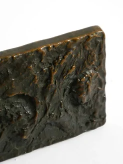 Poignée de poussée brutaliste en bronze par Alpan, Allemagne années 1970
