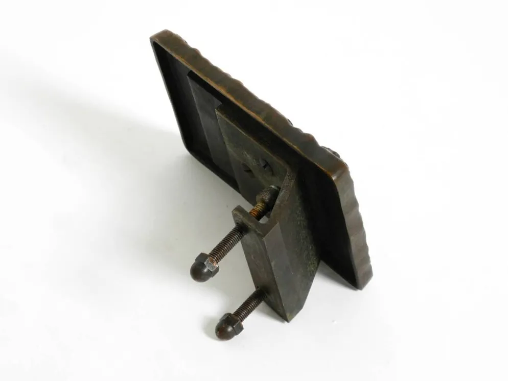 Poignée de poussée brutaliste en bronze par Alpan, Allemagne années 1970