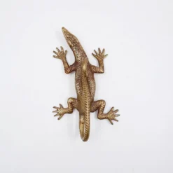 Poignée en laiton en forme de lézard de Komodo
