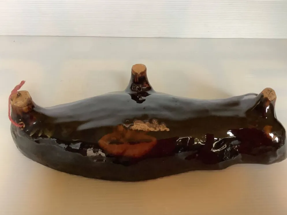 Poisson céramique alsacienne artisanale