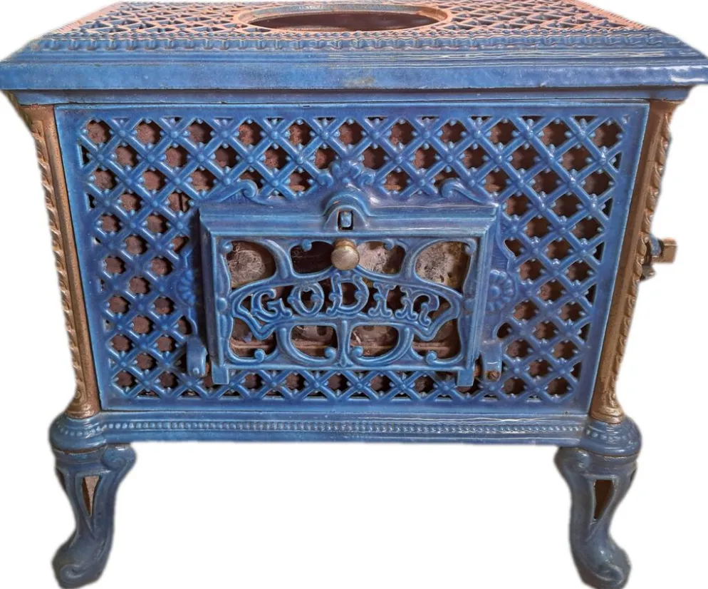 Poêle ancien décoratif Godin Chauffette n°299, 57x33x51cm
