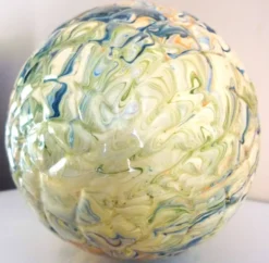 Pomme de pin, céramique, terre cuite émaillée, couleurs mêlées, vives,32cm