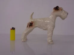Porcelain Figurine of Fox Terrier, Denmark, 1950s