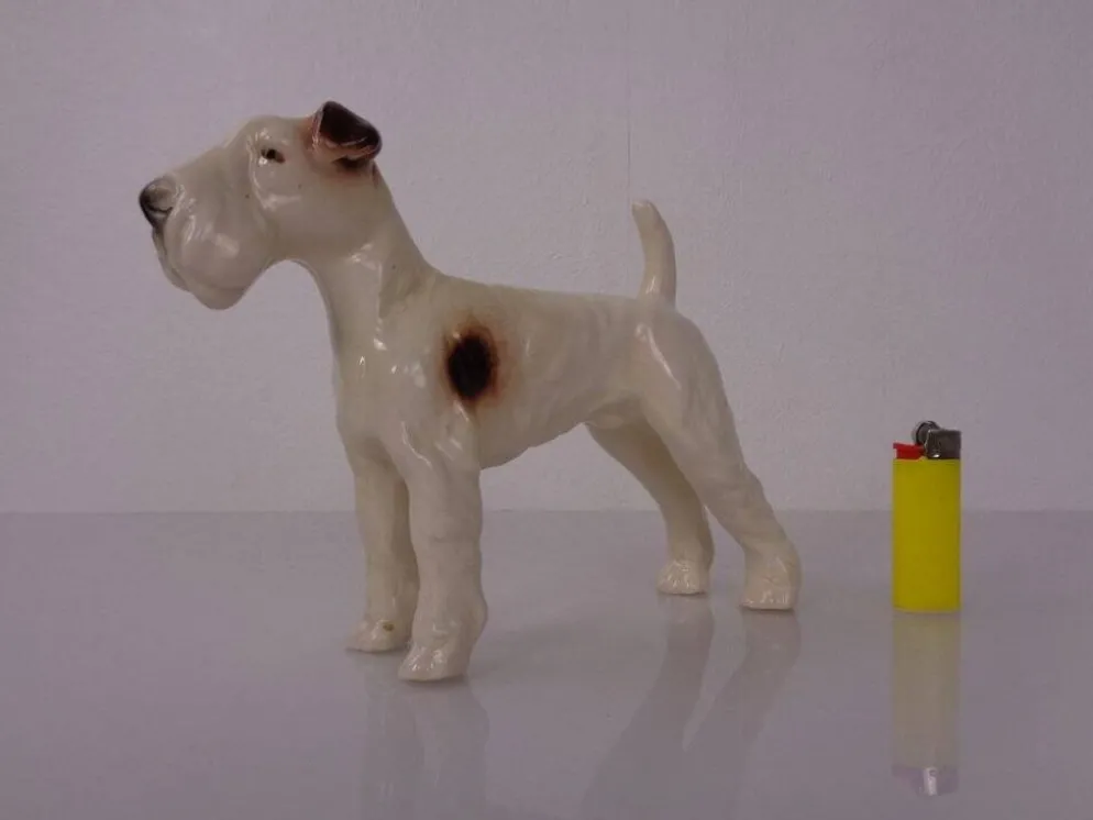 Porcelain Figurine of Fox Terrier, Denmark, 1950s