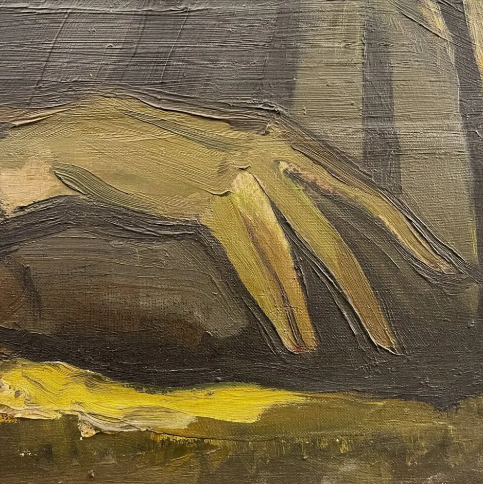 Portait de femme Fauviste, tableau huile sur toile 1947, LUC PEROT 'Colette