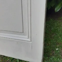 Porte ancienne de communication vitrée moulurée 218,5x83 15 petits carreaux