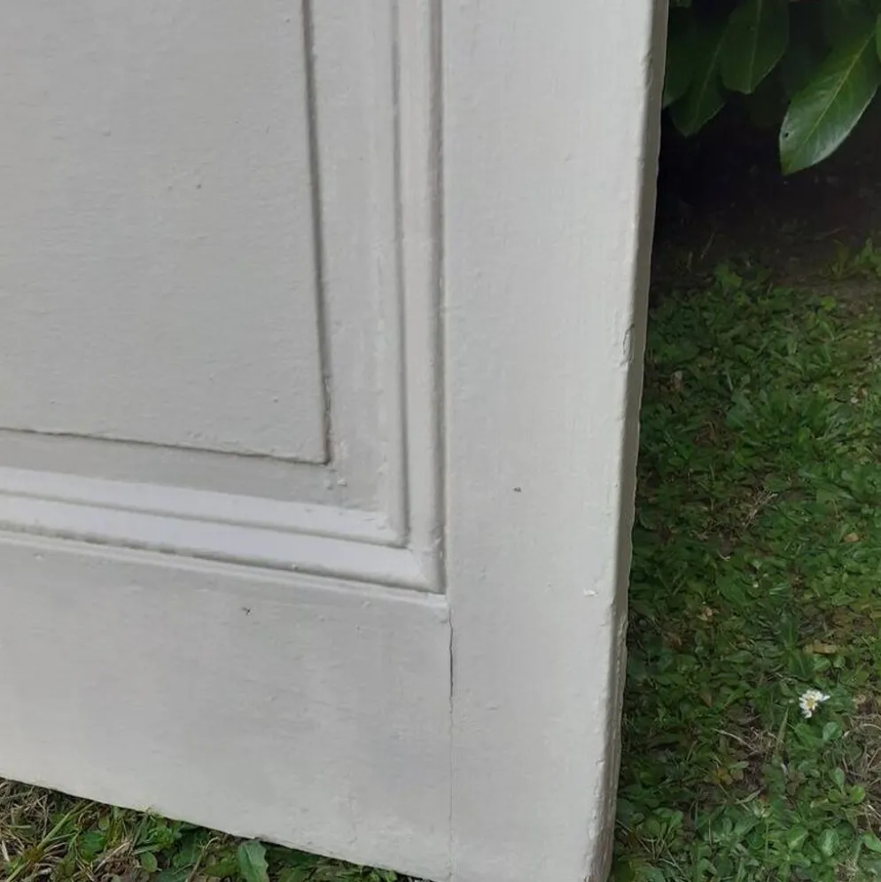 Porte ancienne de communication vitrée moulurée 218,5x83 15 petits carreaux