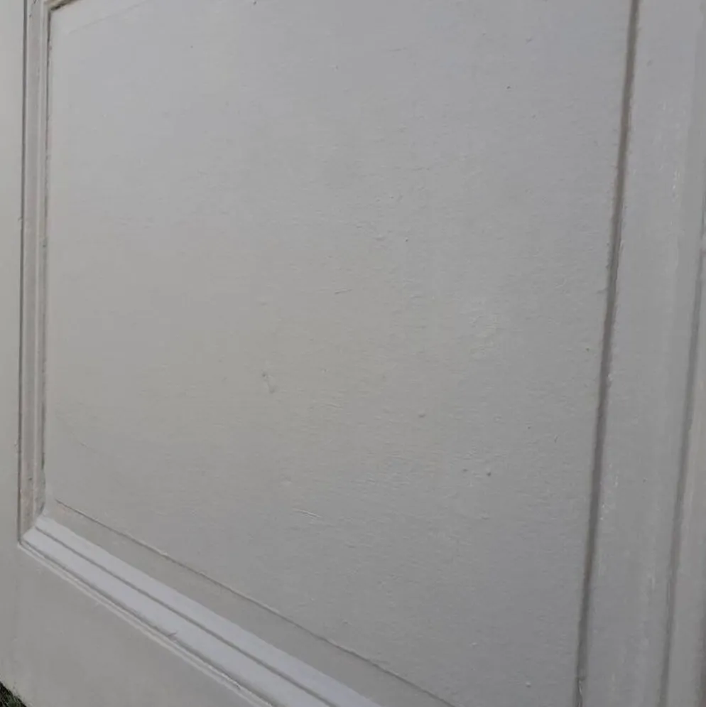 Porte ancienne de communication vitrée moulurée 218,5x83 15 petits carreaux
