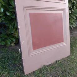 Porte ancienne de communication vitrée moulurée 221x83cm 15 petits carreaux