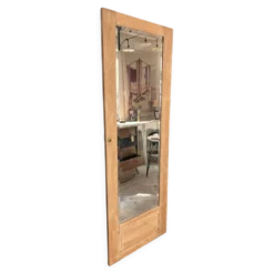 Porte armoire biseauté vintage Art Déco bois massif chêne Azalée
