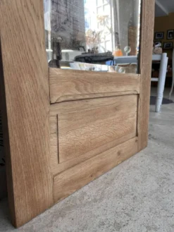 Porte armoire biseauté vintage Art Déco bois massif chêne Azalée