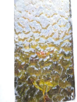 Porte d'atelier 258,4x98,5cm en fer et verres cathédrales colorés