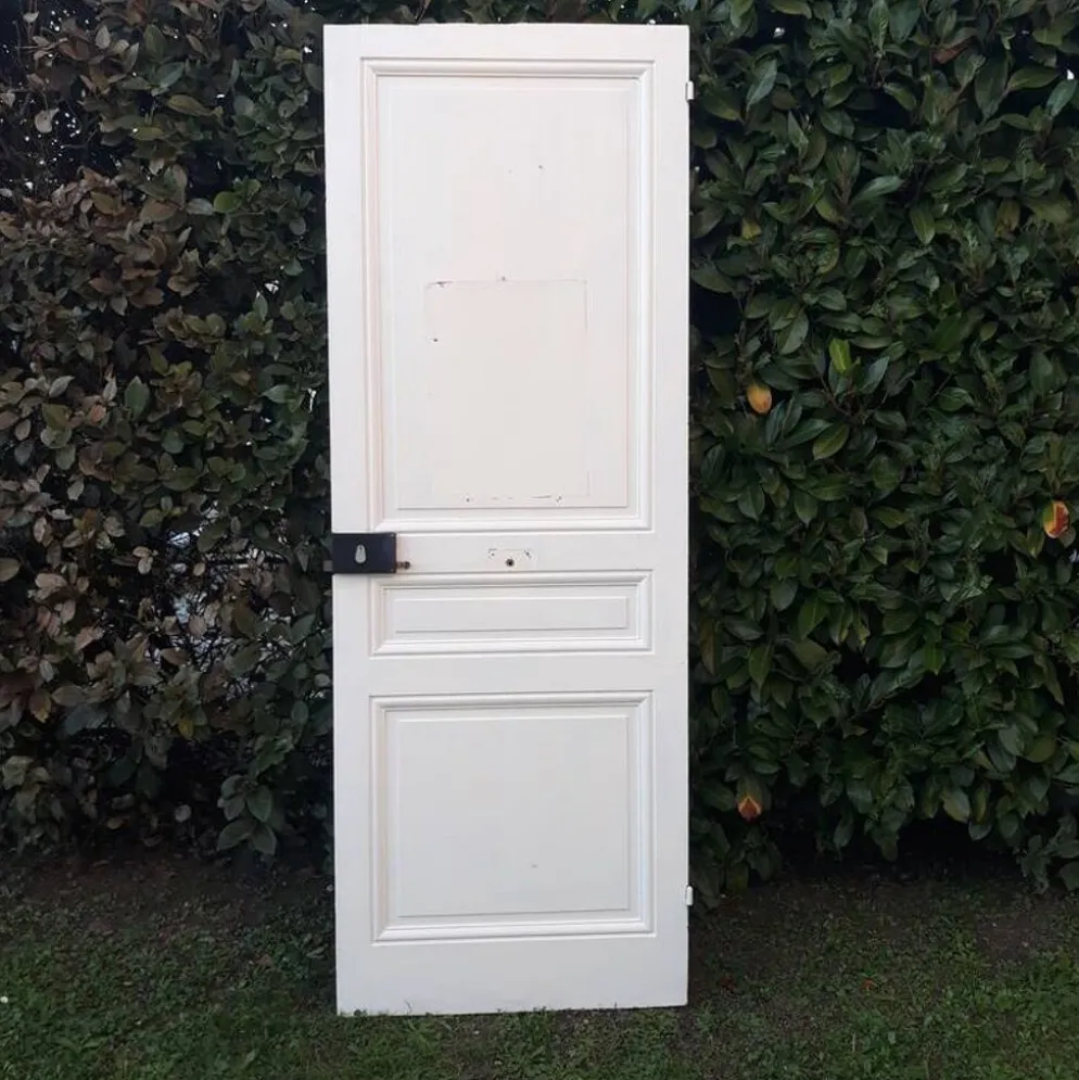 Porte de communication ancienne panneautée et moulurée
