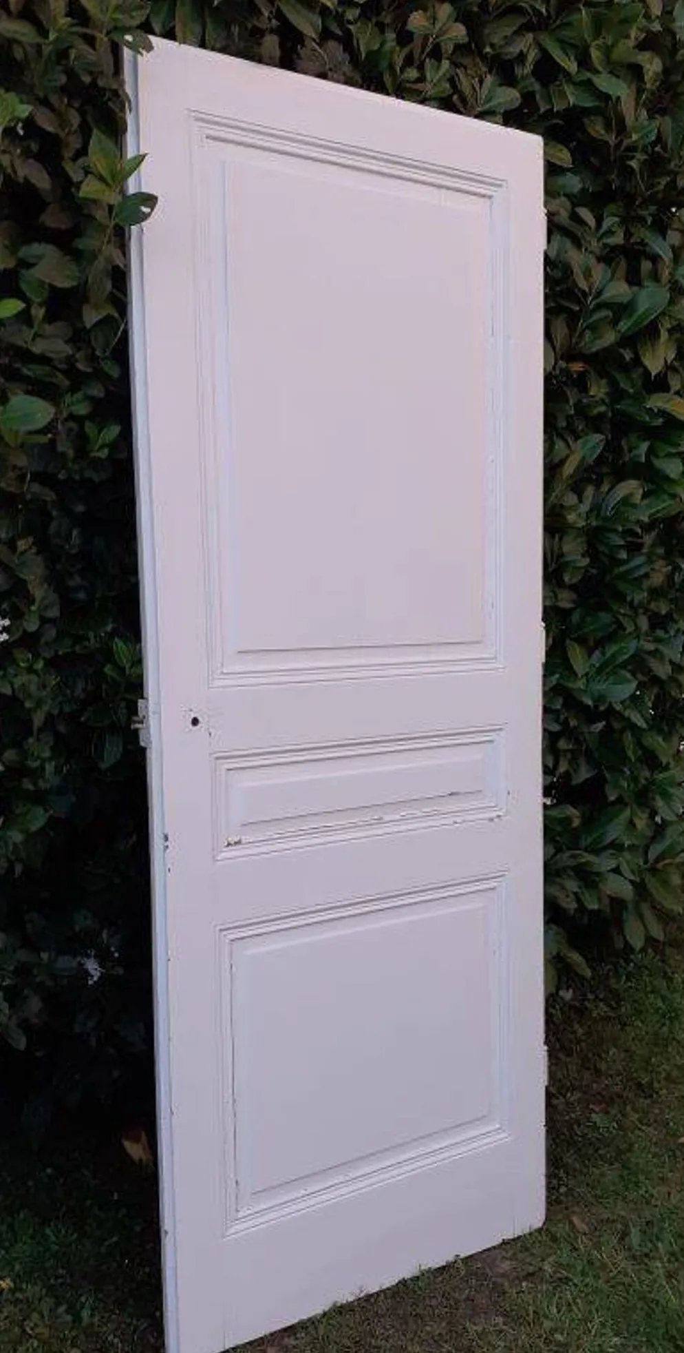 Porte de communication h216,5x87cm ancienne panneautée, moulurée