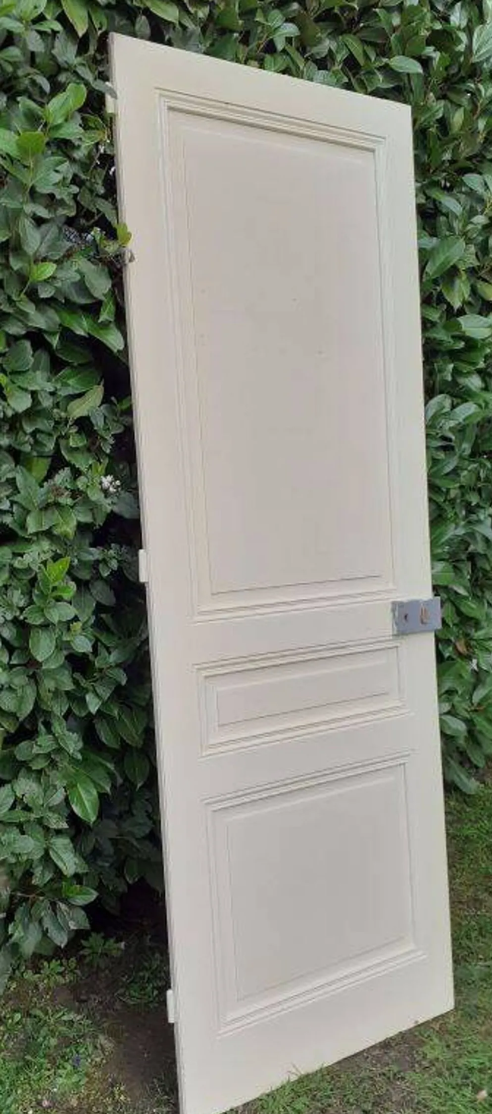 Porte de communication h221x79cm ancienne panneautée, moulurée, intérieure