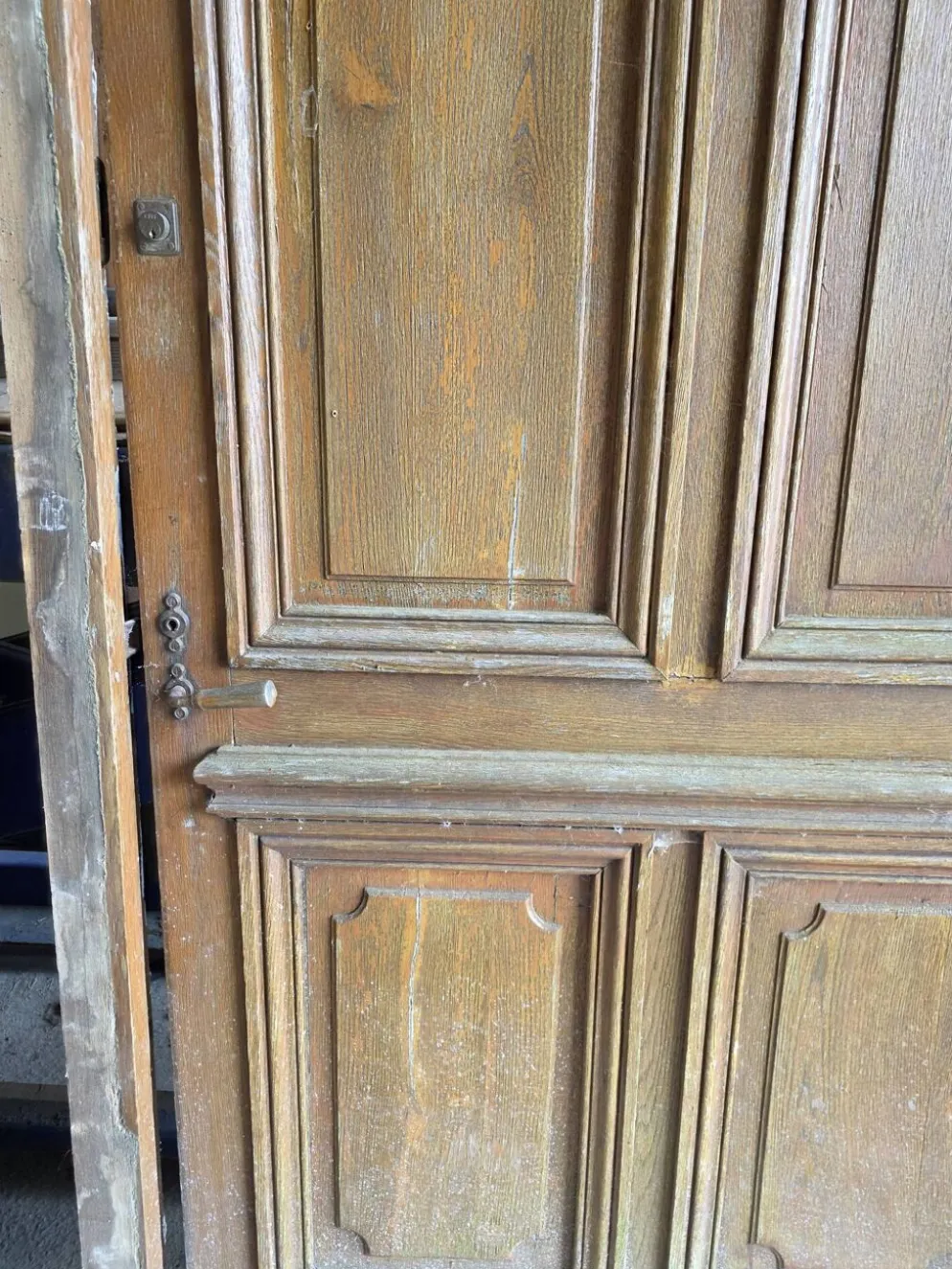 Porte d'entrée en chêne massif, XIXème