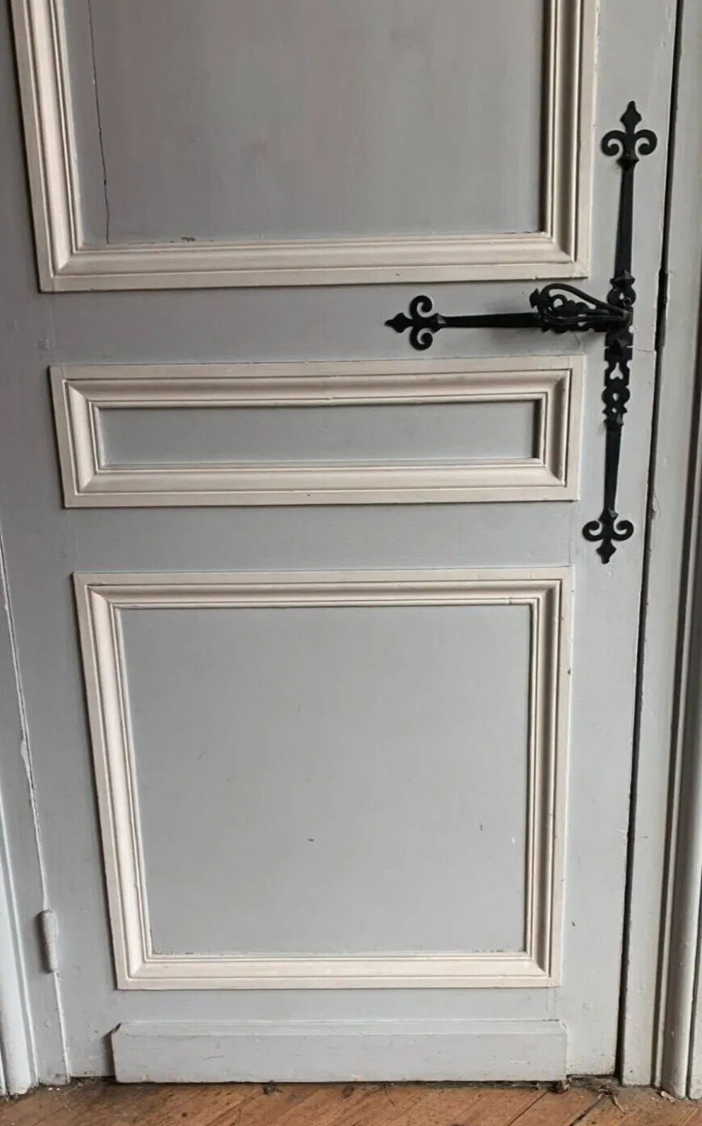 Porte de passage double face en sapin patiné XX siècle