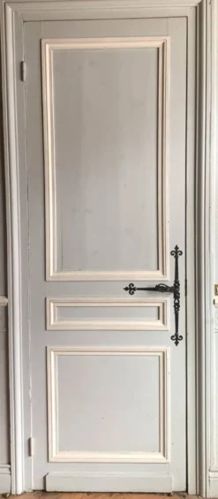 Porte de passage double face en sapin patiné XX siècle
