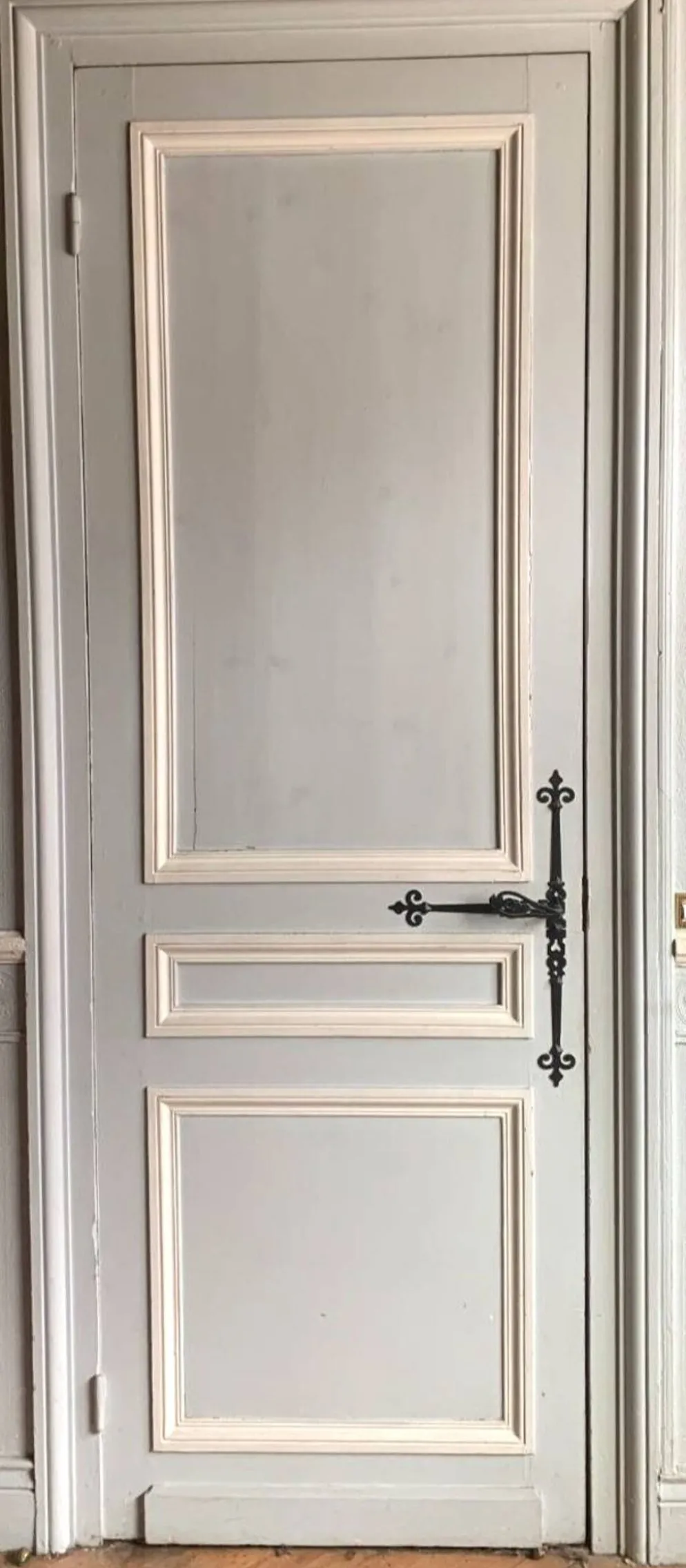 Porte de passage double face en sapin patiné XX siècle