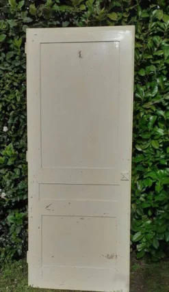 Porte de placard h221xl89,5cm ancienne panneautée, moulurée