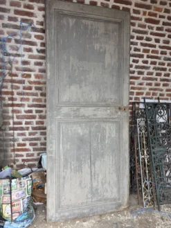 Porte de séparation XIXe double face en chêne