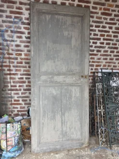 Porte de séparation XIXe double face en chêne