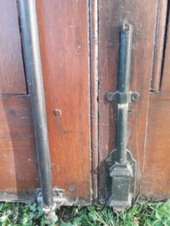 Porte double d’entrée 227x142,2cm chêne serrure multipoints et son cadre