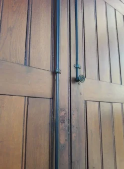 Porte double d’entrée 227x142,2cm chêne serrure multipoints et son cadre