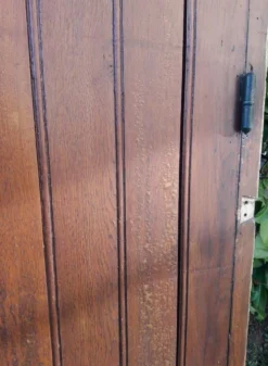 Porte double d’entrée 227x142,2cm chêne serrure multipoints et son cadre