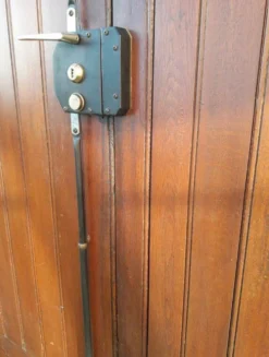 Porte double d’entrée 227x142,2cm chêne serrure multipoints et son cadre