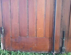 Porte double d’entrée 227x142,2cm chêne serrure multipoints et son cadre
