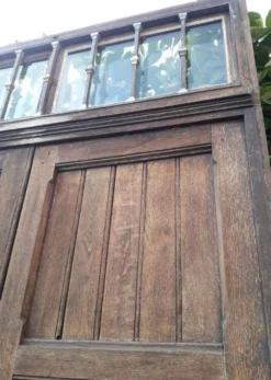 Porte double d’entrée 227x142,2cm chêne serrure multipoints et son cadre