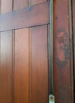 Porte double d’entrée 227x142,2cm chêne serrure multipoints et son cadre