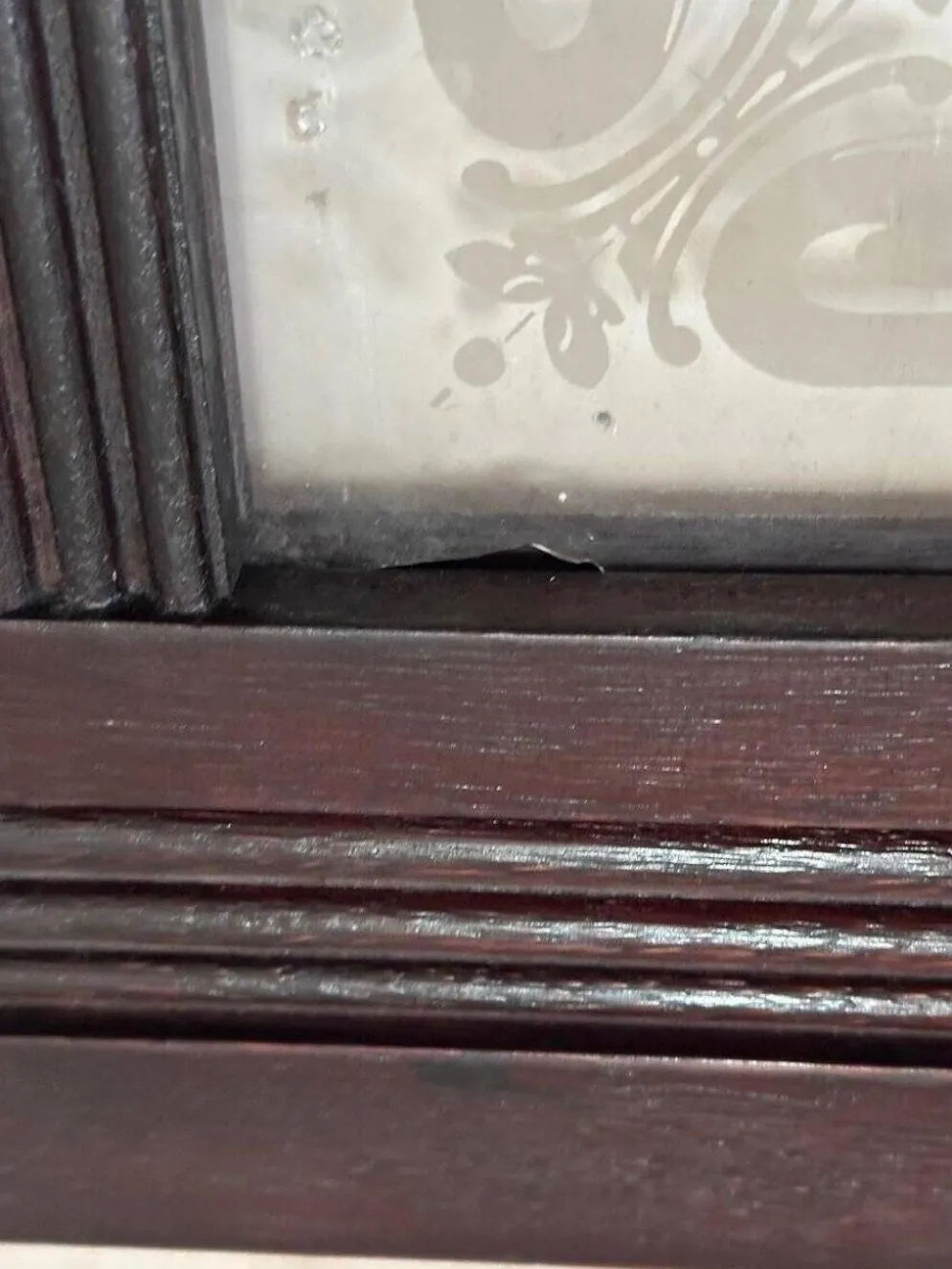 Porte en verre gravé, 1890s