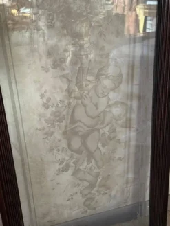 Porte en verre gravé, 1890s
