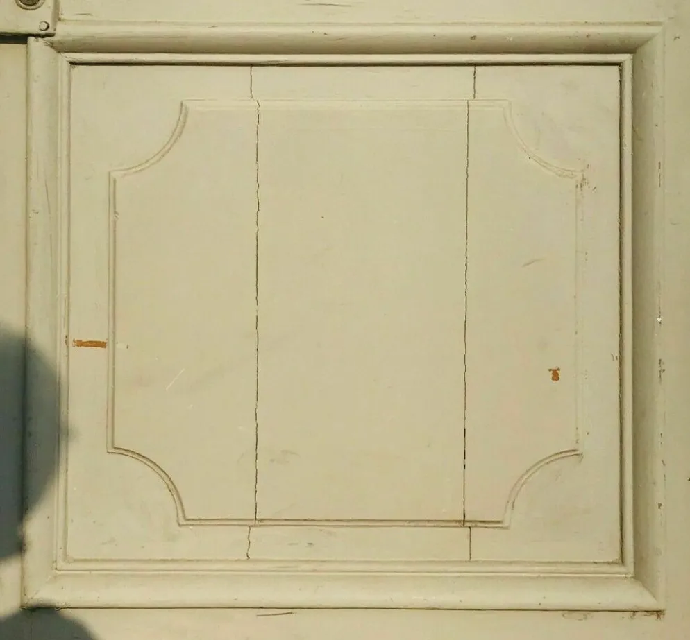 Porte et son imposte en chêne patiné XIX siècle