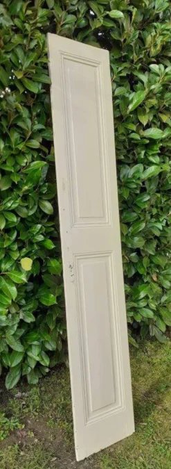 Porte h220x42cm étroite de placard ancienne panneautée moulurée
