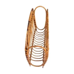 Porte-journaux en osier, style scandinave, Danemark, années 1970