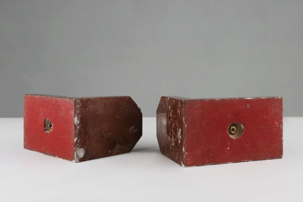 Porte-livres en marbre et métal Art Déco, France années 1930