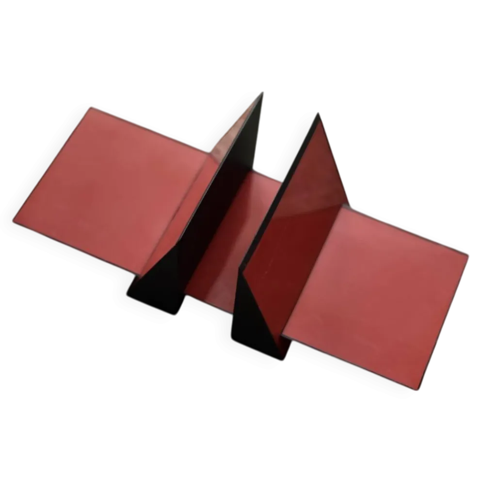 Porte-livres en plastique rouge Vintage Mid-Century Italian Modern Space Age