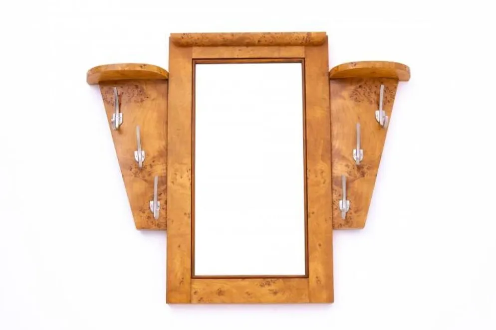 Porte-manteau Art Déco, Pologne, années 1940. Après rénovation.